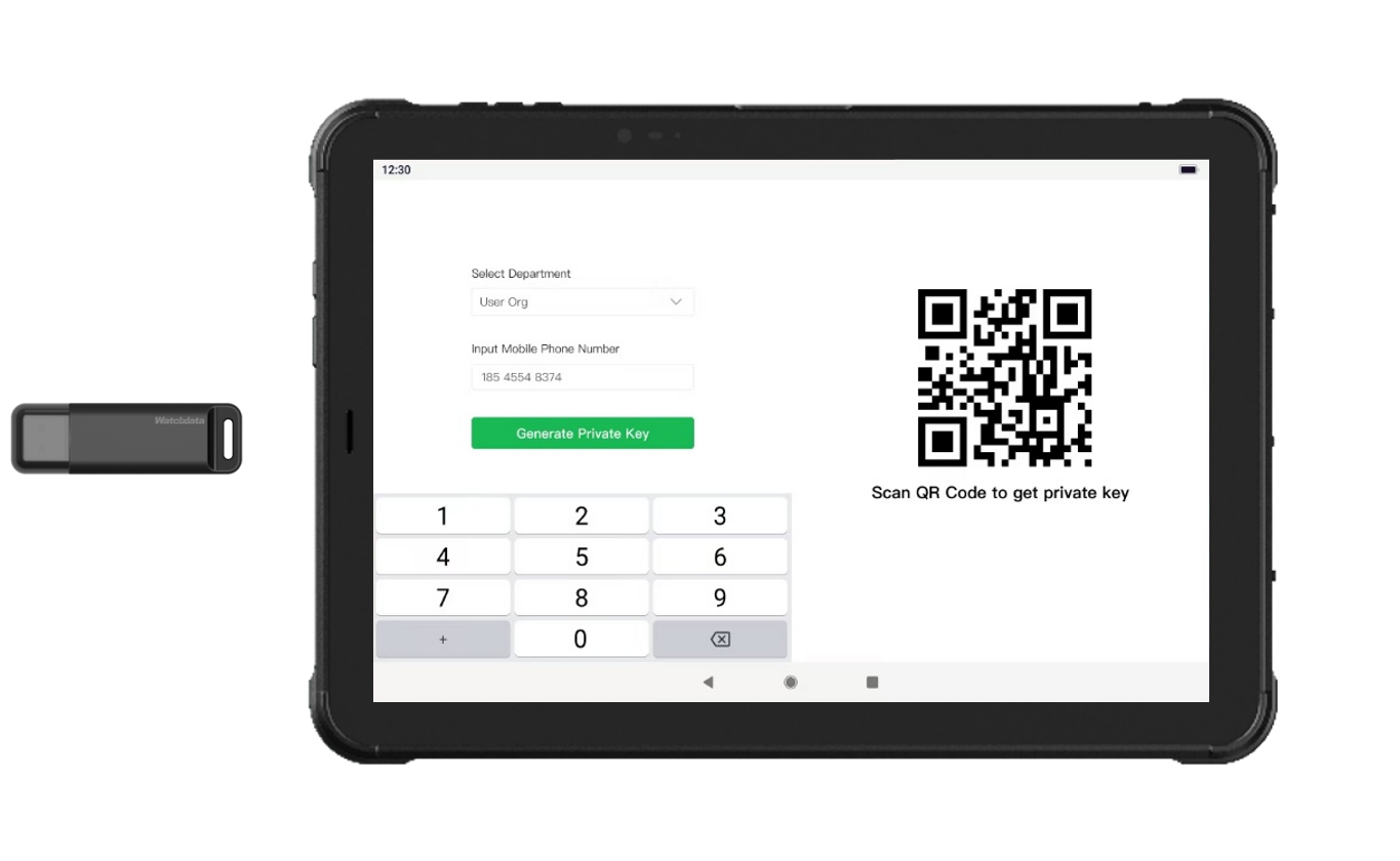 KMS private key generator with U-key